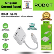 IPHONE Robot RUL02 Splitter Converter Lightning to Lightning + 3.5mm Jack For Originaliphone Warrant