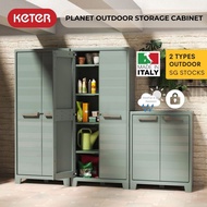KETER Planet Outdoor Waterproof Utility Multipurpose Storage Cabinet WITH ASSEMBLY Balcony Patio Sto