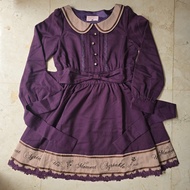 Preloved Axes Femme Poetique Purple Collared Dress One Piece