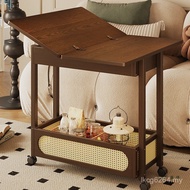 Trolley Shelf Movable Medium Side Small Wheel Coffee Table with Mini Living Room Simple Sofa Antique