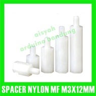 White Nylon M3x12+6 mm Pillar Spacer M3 Standoff PCB M3 12 + 6 mm Nilon