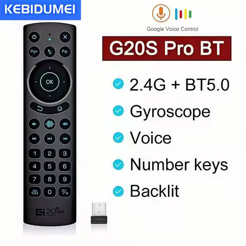 G20S BT PRO Air Mouse 2.4G Wireless Gyroscope Smart Remote Control With Voice IR Learning for Androi