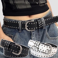 Y2k Retro Rivet Hollow Belt - PU Leather Waist Belt - Trend Waist Belt - Punk Hip Hop Waistband - fo