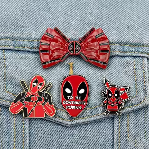 4Pcs/Set Movies Super Hero Enamel Brooch Cartoon Character Backpack Lapel Metal Badge Cosplay Clothi