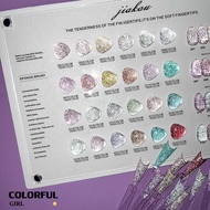 【พร้อมส่ง】JIAKOUสีเจลแฟลช   สีทาเล็บเจล 24สี（JIAKOU) สีเจล25สี สีเจลแฟลช   แถม ชาร์ทสี (แถม ชาร์ทสี 