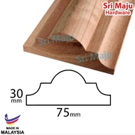 ♚MAJU 1049 Real Wood Molding Wall Frame Skirting Wainscoting Chair Rail Wall Trim Kumai Bingkai Kayu Pintu Spin Decor☼
