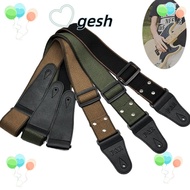 GESH1 Guitar Belt, Vintage Easy to Use Guitar Strap, Durable Pure Cotton End Adjustable Guitar Accessories Electric Bass Guitar