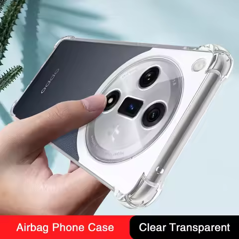 Coque Luxury Transparent Silicone Case for OPPO FindX7 Find X7 Ultra X7Ultra 5G Airbag Back Cover Fu