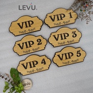 Modern 3D 2-layer wood-engraved VIP room number plate used for hotel decoration