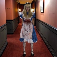 Halloween Alice Fantasy Wonderland Maid Costume cos Costume lolita Short Sleeve Zombie Alice Costume