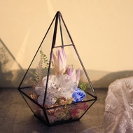 永生花玻璃罩盅/低調桔梗鬱金香 玻璃屋/客製永生玫瑰花禮