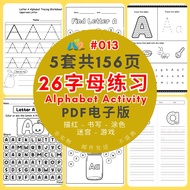 Set 13 [PDF] 26英文字母练习ABC Alphabet Practice Activity Worksheet- 156 pages