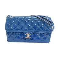 藍色 漆皮 COCO 25 鍊帶 肩背包 銀扣 變色【CHANEL 香奈兒】 A01112