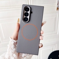 For Samsung Galaxy Z Fold7 Case Ultra Thin&Light PU Leather PC Hard Magnetic Phone Cover Casing For 