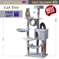 Premium Large Cat Tree House Wood Cat Condo Bed Scratcher House Cat Tower Hammock Cat Climbing Cat Scratcher Cat House