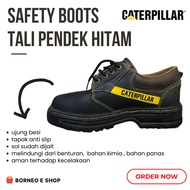 HITAM Caterpillar Men's boots Short Black Strap Safety Shoes Iron Toe boots Outdoor Work size 39/43