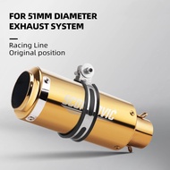 SC Project Muffler Full Exhaust System Muffler General Motorcycle Exhaust Muffler 51mm Caliber