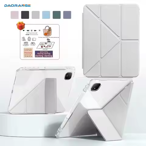 Y-fold Track Clear Cover For iPad 10th Generation Case for Air 4 5 6 10.9in 11in 13in For Air 2 9.7 