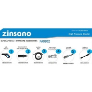 ZINSANO อะไหล่ รุ่น FA0802 เครื่องฉีดน้ำแรงดันสูง เครื่องฉีดน้ำแรง ล้างพื้น ล้างรถ ปั๊มอัดฉีด