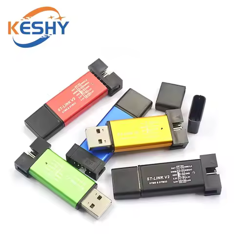 1-10PCS ST LINK Stlink ST-Link V2 Mini STM8 STM32 Simulator Download Programmer Programming With Cov