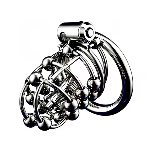 SEVANDA Piercing-Free PA Male Chastity Cage, Stainless Steel Cock Cage with Support Belt & Urethral 