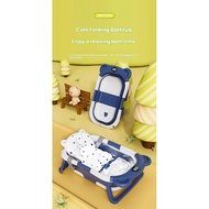 Tab Mandi Bayi Boleh Dilipat, Folding Baby Bathtub, Tab Mandi Anti Selip, Reka Bentuk Kartun Bear