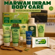 Marwah Kosmetik Ihram Haji Umrah Set Penjagaan Diri Tanpa Pewangi Sabun Mandi Sunblock Pelembab Bibi