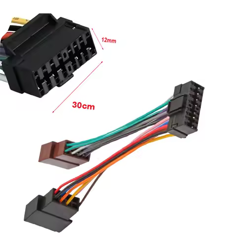 New 16 Pin ISO Wiring Harness Adaptor for BT3900u GT90BT BT4100U BT3100U CD- CDX- MD- MEX- WX- XAV-s
