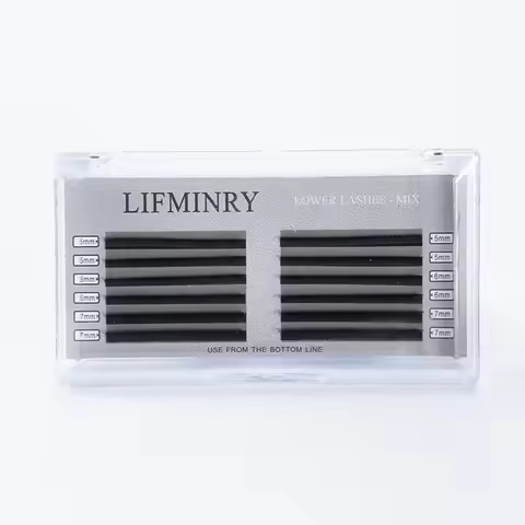 12rows Lower Lashes Mix 5 6 7 Professional Eyelashes Soft Ermine Extension Soft Professional Eyelash