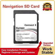 Connect3 V7 for Nissan Qashqai 2013-2017 Sat Nav Map Version SD Card 16GB GPS Eu Car
