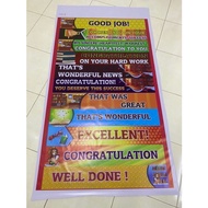 BANNER ENGLISH/TANGGA/SUDUT/CONGRATULATION BANNER/KECERIAAN SEKOLAH