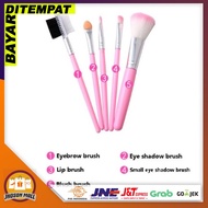 JM MAKE UP BRUSH 5 IN 1 POUCH BRUSH IMPORTED BEAUTY MAKE UP SET HW-92