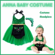 [XCV]Anna Princess Anna Baby Girl Costume Tutu Romper Dress for 6–18 Months Halloween Birthday Party