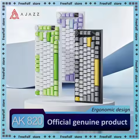 AJAZZ AK820 Wireless Gaming Mechanical Keyboard Hot Swap, 75% Layout, Swappable Switch, Three-mode C