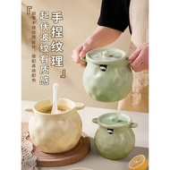 La Lard Tank High Temperature Resistant Ceramic Jar Household Oil Container Kitchen Seasoning Jar Ch