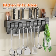 Harbour Life Kitchen Knife Holder Space Aluminium Knife Storage Rack Wall Hanging Knife Organizer
