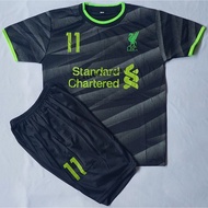 HITAM Liverpool Children's Ball JERSEY Suits Black LIVERPOOL Children's Ball Suits Black LIVERPOOL Children's Ball Suits MOHAMMAD SALAH 2023 2024