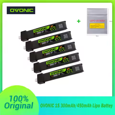 OVONIC 1S 300mAh/450mAh Lipo Battey 3pcs/4pcs/5pcs/6pcs/8pcs/10pcs With BT2.0 Plug For RC FPV Racing