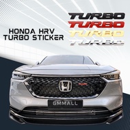 HONDA HRV 3D Car Metal TURBO Emblem Logo Sticker Badge Accessories Aksesori Kereta HRV 2024