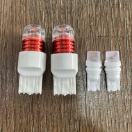 2pc T20 T10 Bulb LED Red T20 Merah Lampu Albino T20 Double Pin Lampu Brake Kelisa Civic FD Upgraded 