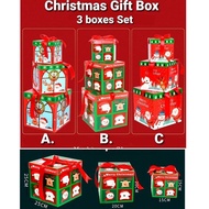 Christmas Gift Box Set Of 3 Cardboard Christmas Gift Box Original Christmas Gift Box