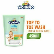 Kodomo Top To Toe HAIR & BODY Wash 450ml - Kodomo Sabun Shampo Sampo Bayi 450ml Kemasan Refill isi U