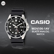 Casio Mens MDV106-1AV 200M Duro Analog Watch, Black