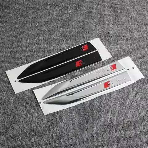Audi Sline A3 A4 B8 8P 8V A6 A5 Q5 B7 B6 B9 A7 SLINE Q3 Q7 Car Logo Modification Leaf Plate Sline Si