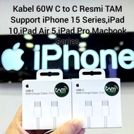 KABEL CHARGER IPHONE 15 15 PRO MAX 60W C TO C RESMI TAM / IBOX TERBARU!!