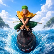 One Piece The Capital of Water Locomotive Two-Knife Flow Zoro Figure Model Statue Ornaments