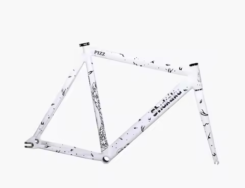 PIZZ Shukaku Frame,White,Fixed Gear Bicycle Frameset