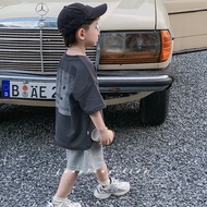 Boy Two-Piece Suit Shirt Two-Piece Suit Handsome All-Match Summer Boy Suit Handsome Short-Sleeved T-