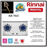 Rinnai RB-782S 2 BURNER BUILT-IN HOB STAINLESS STEEL - 1 Year Local Manufacturer Warranty