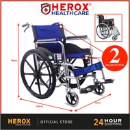 HEROX 24INCH Ultra Lightweight Self Propelled Wheelchair Foldable Travel Wheel Chair / Kerusi Roda Ringan